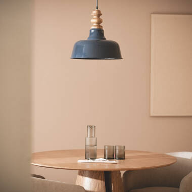Bild von Pendelleuchte Holz und Metall Bela Yash