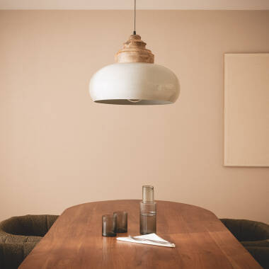 Hanglamp Hout en Metaal Batia Yash