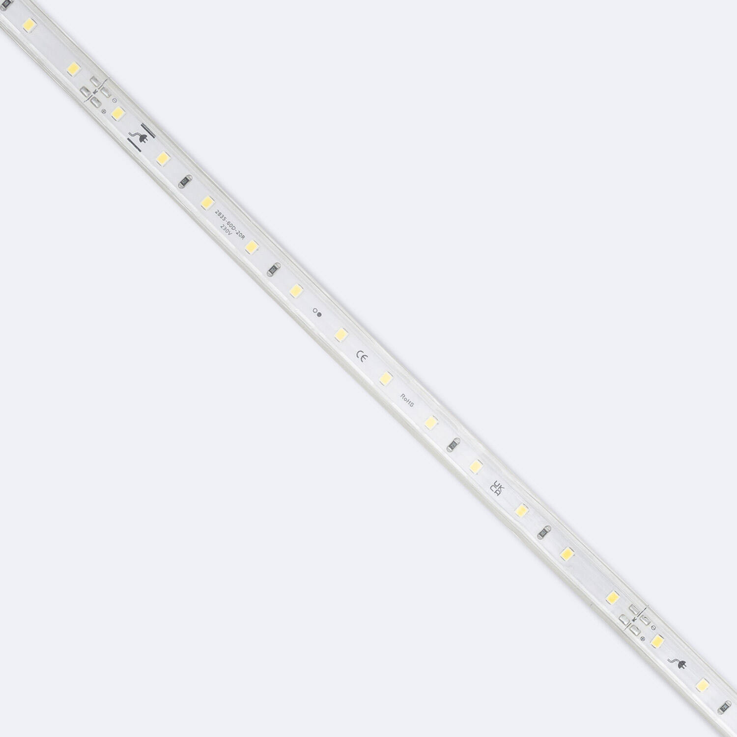 Taśma Led Ściemnialna 220V SMD 60 LED/m Zimny Biały - widok 2