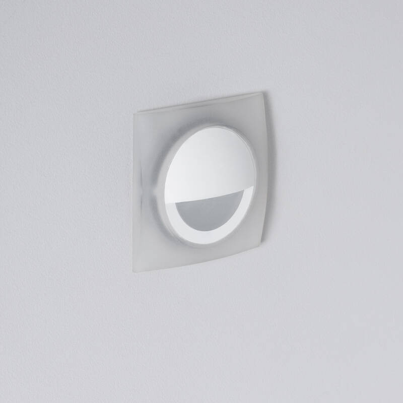 Afbeelding van Wandlamp LED 3W Vierkant Occulare Aluminium Wit