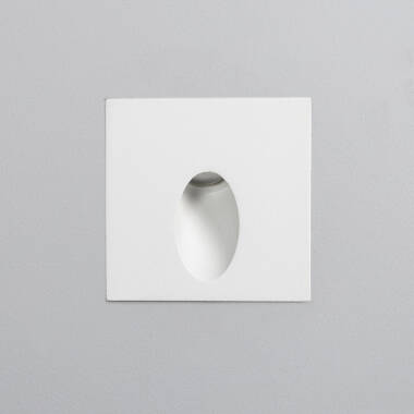 Image de Balise Extérieure Murale LED Encastrable 3W Carrée Ellis Blanche 