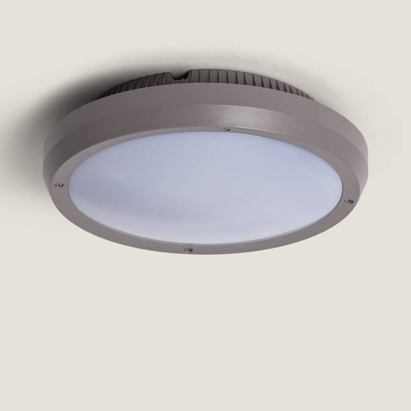 Plafoniera Circolare per Esterno Ø300 mm IP65 Curio Grigio 
