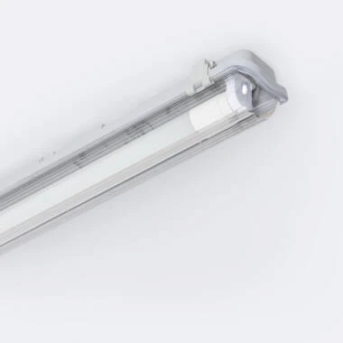 Feuchtraumleuchte 60cm mit LED Röhre Glas 9W 140lm/W