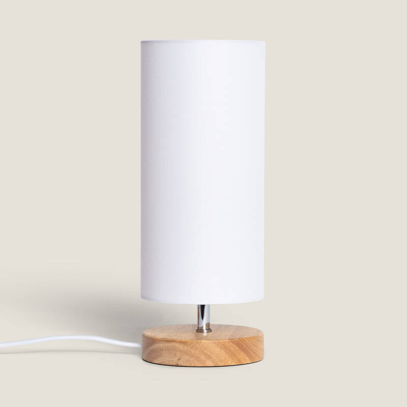 Obrázek Stolní Lampa ze Dřeva a Látky Roundi Haarle