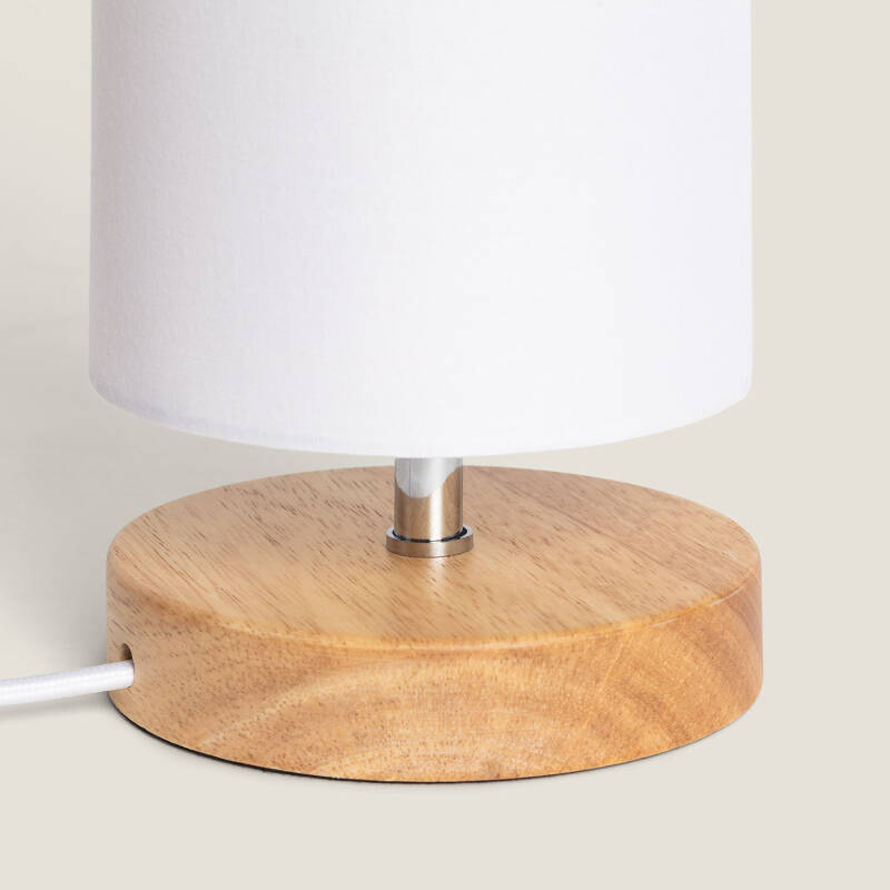 Obrázek Stolní Lampa ze Dřeva a Látky Roundi Haarle