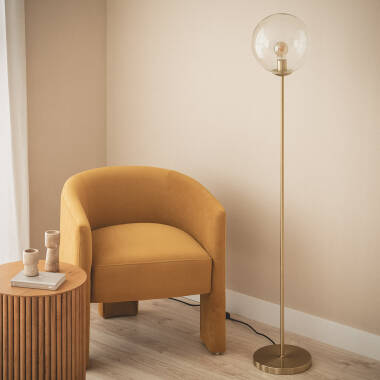 Immagine di Lampada da Terra Metallo e Vetro Moonlight Clear