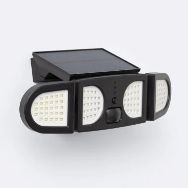 Projecteur solaire LED IP 5W avec détecteur de mouvement PIR et détecteur crépusculaire