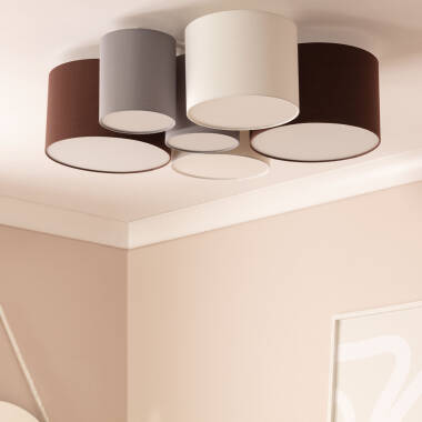 Afbeelding van Plafondlamp Rond Textiel Tallabo