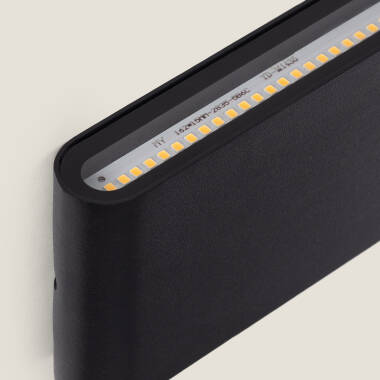 Image of 12W Luming Black Rectangular Aluminum IP65 Double Sided LED Outdoor Wall Light