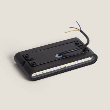 Image of 12W Luming Black Rectangular Aluminum IP65 Double Sided LED Outdoor Wall Light