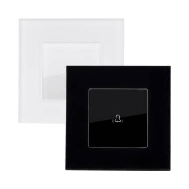 Bouton Poussoir Simple avec Plaque Cristal