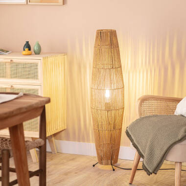 Image of Mahali Braided Paper Floor Lamp ILUZZIA 