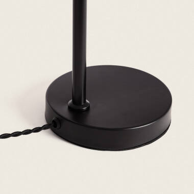 Image of Cesto Metal & Rattan Table Lamp 