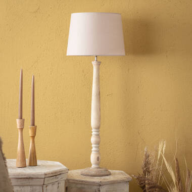 Bild von Tischlampe Holz Daksh ILUZZIA