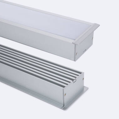 Inbouw Profiel Aluminium 2m met doorlopende cover voor LED Strips tot 45mm