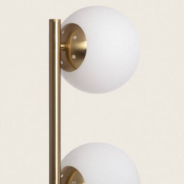 Bild von Stehlampe Metall und Glas Moonlight Brass 3 Strahler