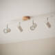 Image de Plafonnier Orientable Bois et Métal 4 Spots Albus
