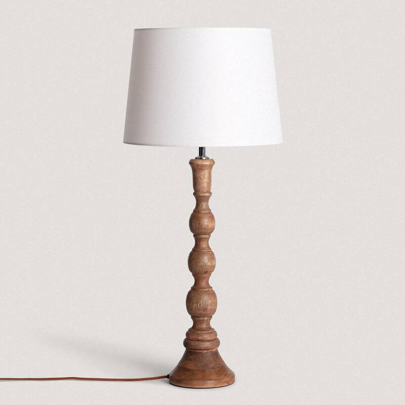 Image of Anand Wooden Table Lamp ILUZZIA 