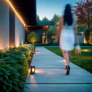 LED Wandlamp Outdoor 7W Aluminium 14cm Mokka