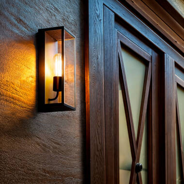 Zeila Outdoor Glass & Metal Wall Lamp
