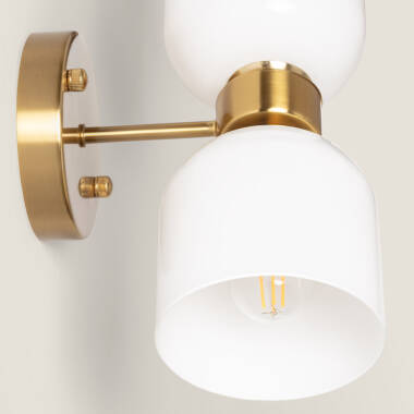 Immagine di Lampada da Parete in Metallo e Marmo Maitla