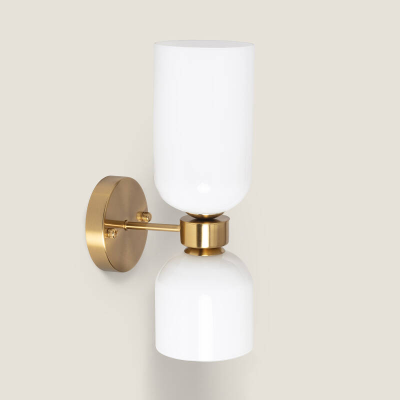 Image of Maitla Metal & Marble Wall Lamp 