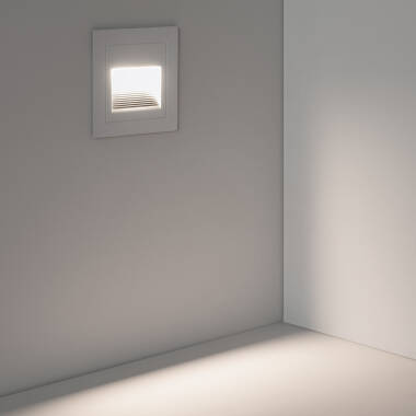 Bild von LED-Wandleuchte Aussen 3W Einbau Quadratisch Weiss Wabi