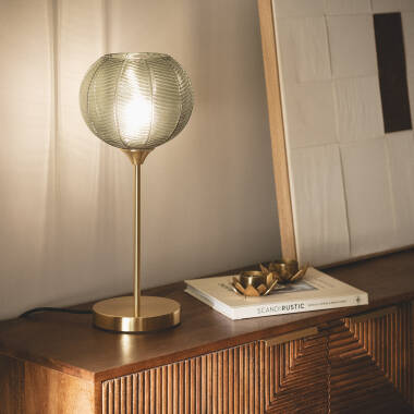 Image of Klimt Metal and Glass Table Lamp
