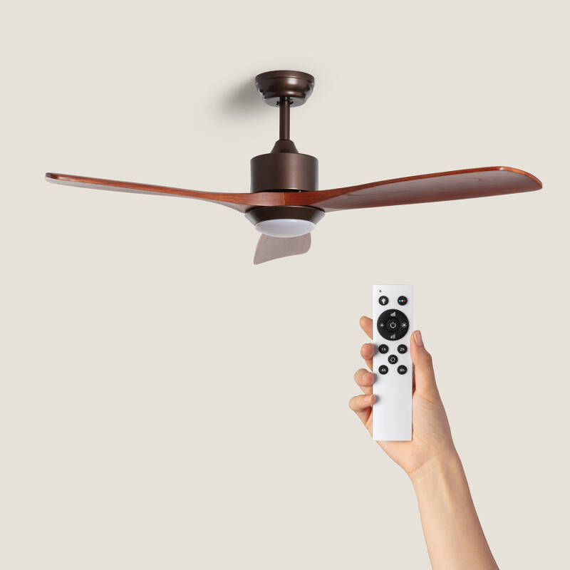 Image de Ventilateur de plafond silencieux Forest Marron 132cm Moteur DC
