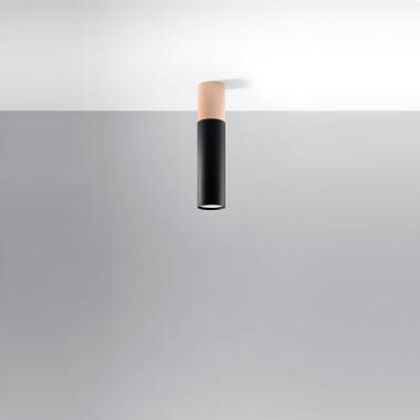 Applique da Soffitto in Legno SOLLUX