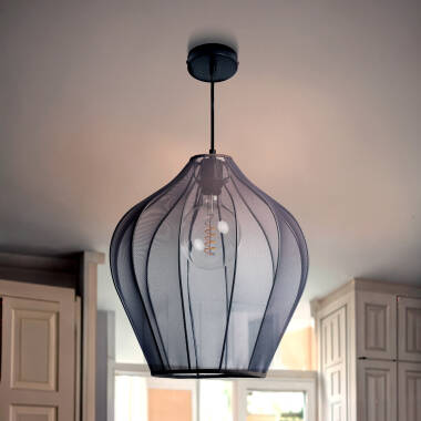 Lampa Wisząca z Metalu i Tkaniny Ø400 mm Yara