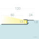 Afbeelding van Aluminium Profiel Gips/Pladur Integratie voor LED Strip tot 12 mm