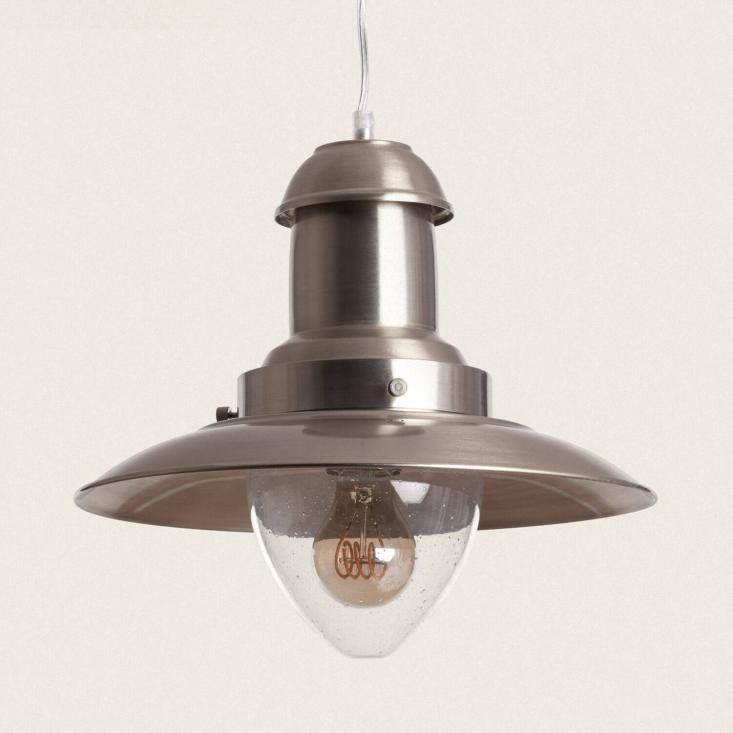 Lampa Wisząca z Niklu Satynowego Fisherman - widok 2