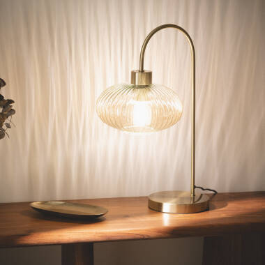 Lampada da Tavolo Metallo e Vetro Basile