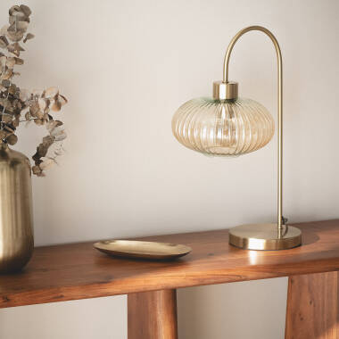 Image of Basile Metal & Glass Table Lamp 