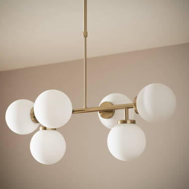 Pendelleuchte Metall und Glas Lautrec