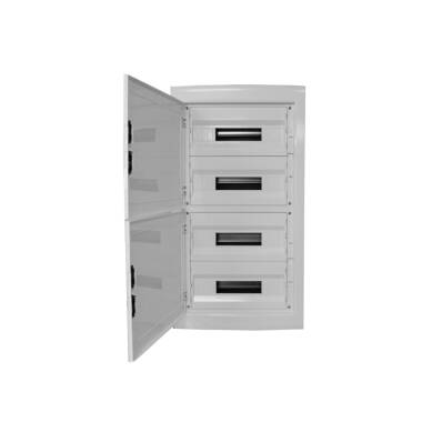 Unterputz Elektroverteiler KAPPA mit transparentem Tür, 54-72 Module, MAXGE