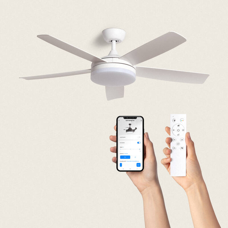 Image de Ventilateur de Plafond Silencieux Patroclo Blanc 132cm Motor DC
