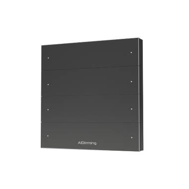 Scènepaneel DALI AIDimming PE-MC8P met 8 Aluminium touchknoppen