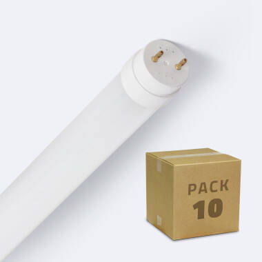 Pack 10 Tubi LED T8 60 cm 9W 160lm/W Connessione Unilaterale Vetro