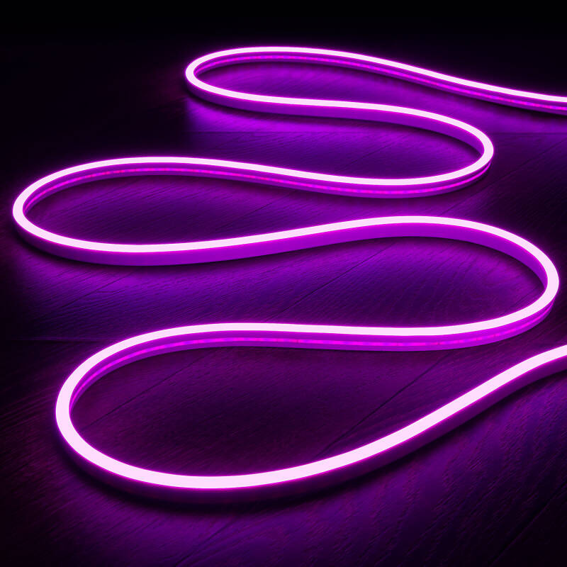 Bild von Bobina Neón LED 12V 100 LED/m 100m Rosa Semicircular Flat Ancho 6mm Freecut