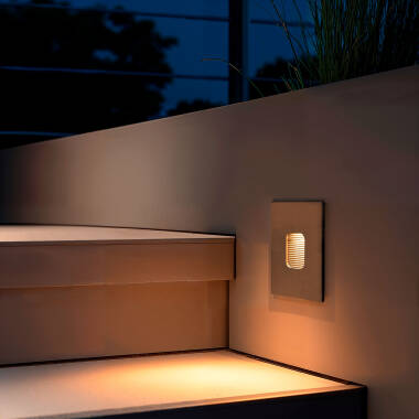 2W Grasset Square Aluminium LED Wall Spotlight in Grey