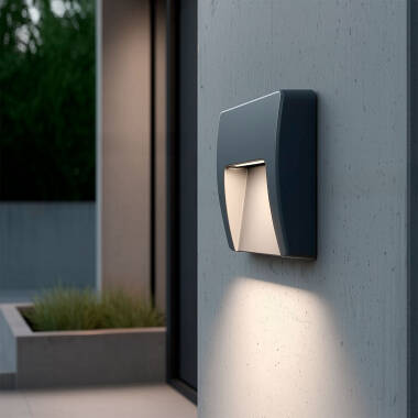 Dag Square Outdoor 3W LED Wall Light in Anthracite