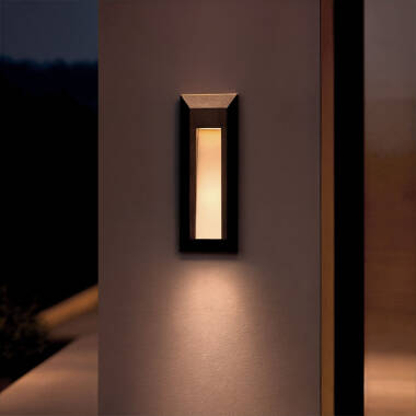 Wandlamp Outdoor LED Opbouw rechthoekig Zwart Gisli
