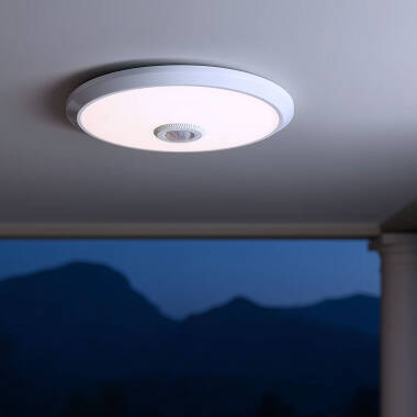 20W Design LED Ceiling Panel with PIR Movement & Twilight Sensor