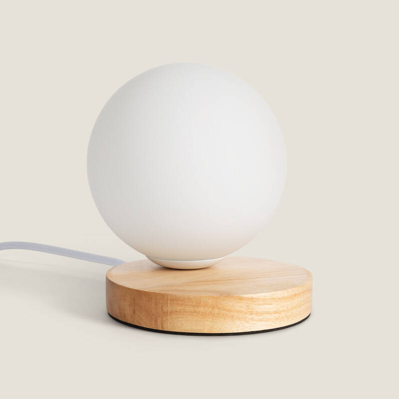 Image of Kamulo Glass & Wood Table Lamp 