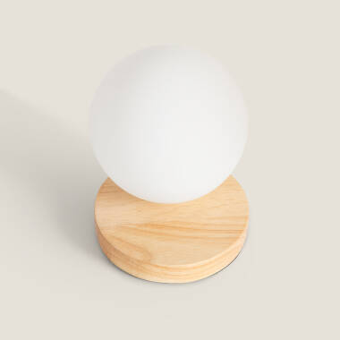 Image of Kamulo Glass & Wood Table Lamp 