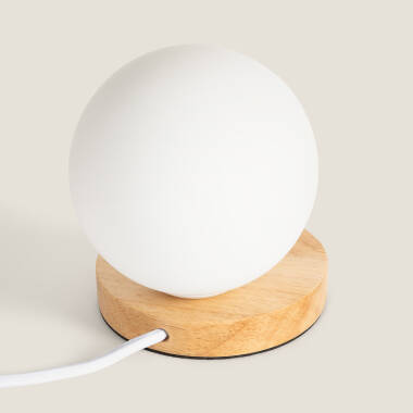 Image of Kamulo Glass & Wood Table Lamp 