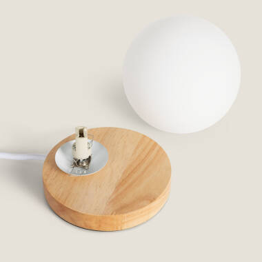 Image of Kamulo Glass & Wood Table Lamp 