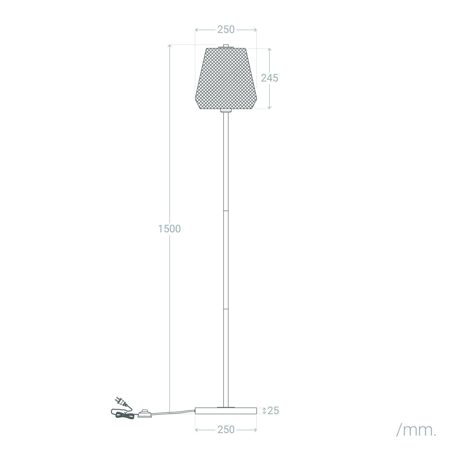 Lampa Podłogowa z Metalu i Szkła Stiklu - widok 3